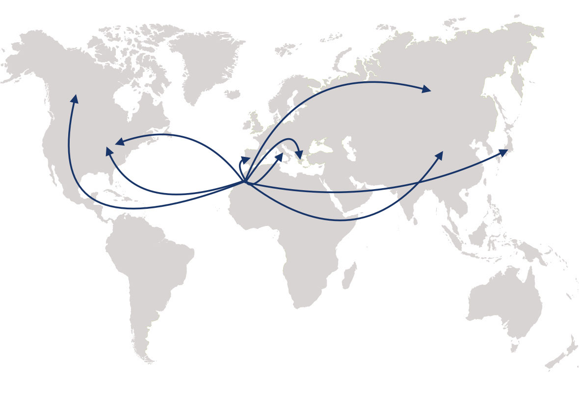 Présence internationale de Cabinox et ses partenaires